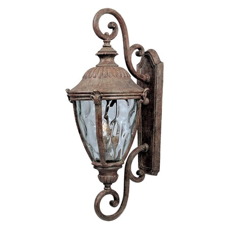 Maxim Three Light Earth Tone Water Glass Glass Wall Lantern 3188WGET